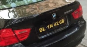 black number plate