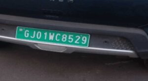 green number plate